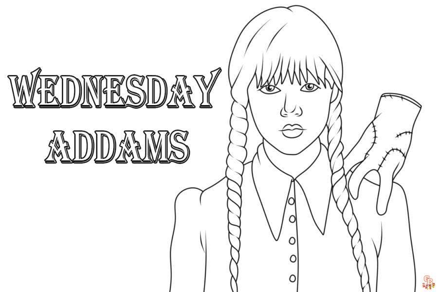 Wednesday Coloring Pages: Free Printable and Easy Coloring Sheets for