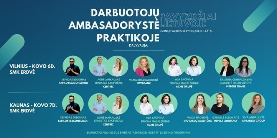 Konferencija Kaune "Darbuotojų ambasadorystė praktikoje 2024”
