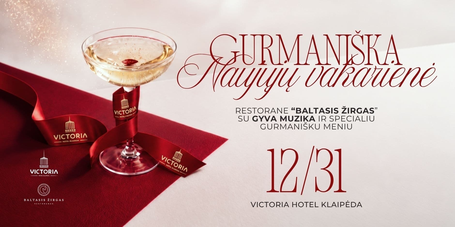 Gourmet New Year's Dinner at "Baltasis žirgas" Restaurant