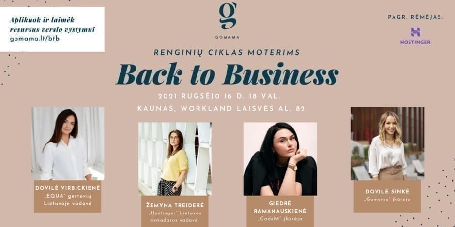 "Back to Business" moterims Kaune