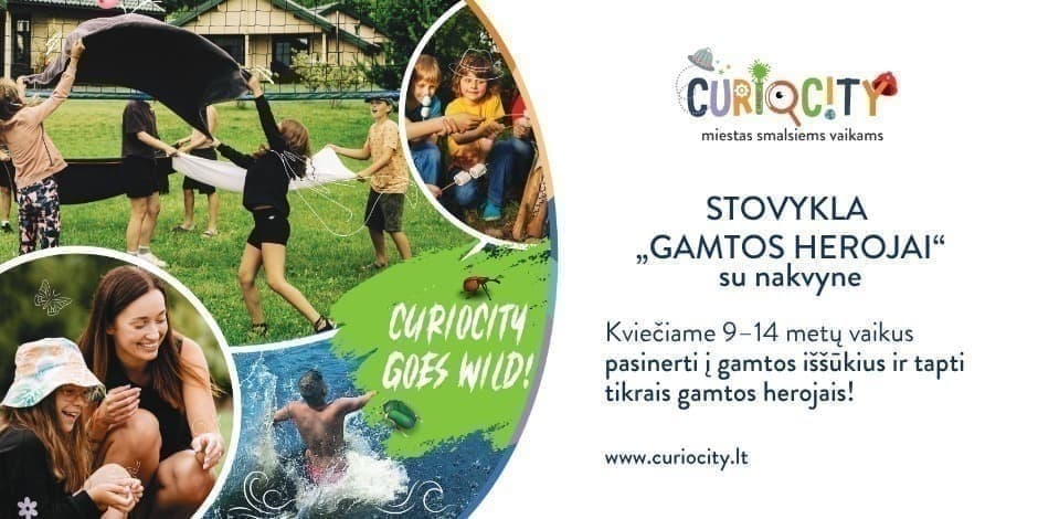 Vaikų stovykla „Gamtos herojai” su nakvyne