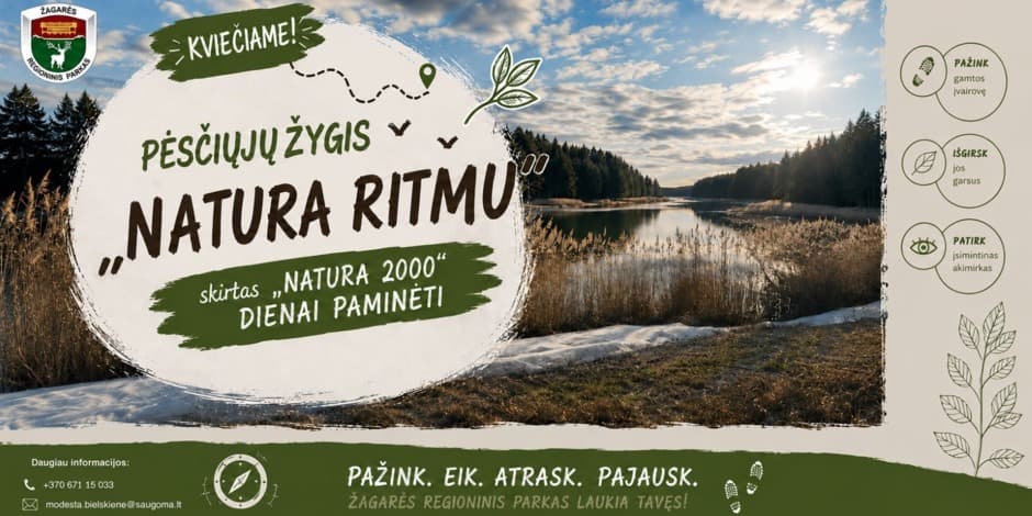 Pėsčiųjų žygis „Natura ritmu“, skirtas Natura 2000 dienai paminėti