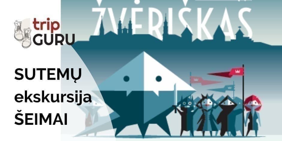 SUTEMŲ ekskursija SU ŽIBINTAIS ŠEIMAI "Žvėriški nuotykiai Kauno senamiestyje"