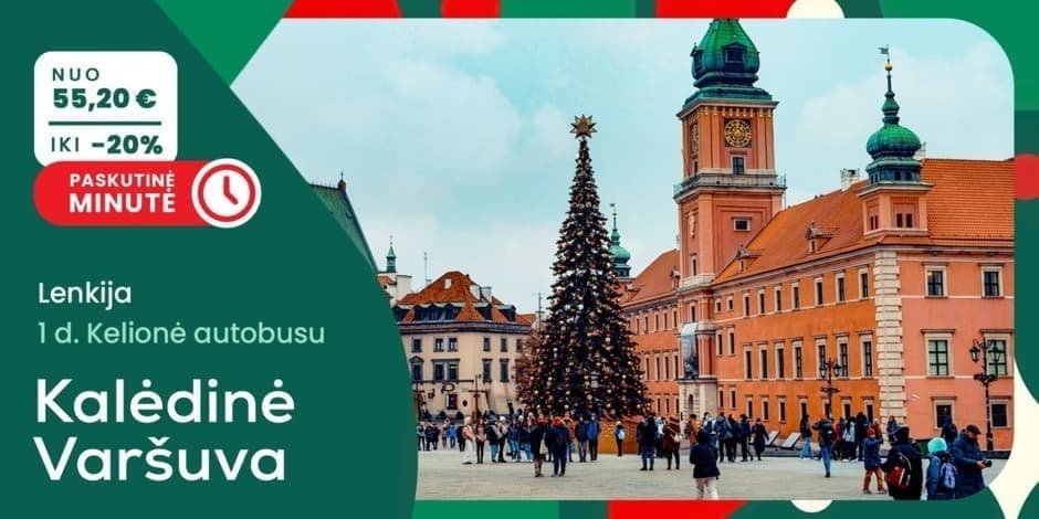 Kalėdinė Varšuva (iš Vilniaus, Kauno ir Marijampolės) /PVM apmokestinimui taikoma marža/