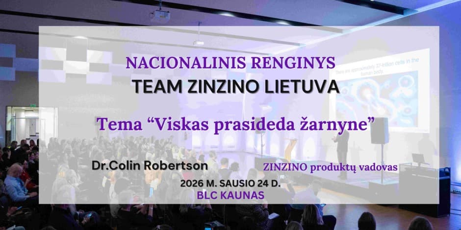Nacionalinis Lietuvos Zinzino partnerių renginys -  "Viskas prasideda žarnyne"