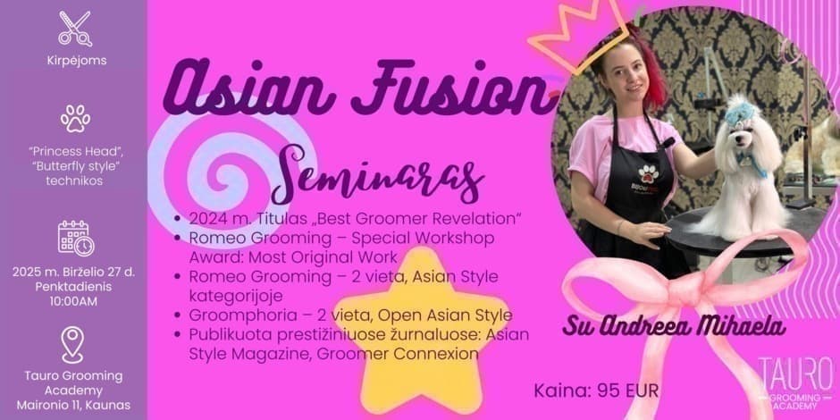 Asian Fusion seminaras su Andreea Mihaela (anglų kalba su vertimu į lietuvių)