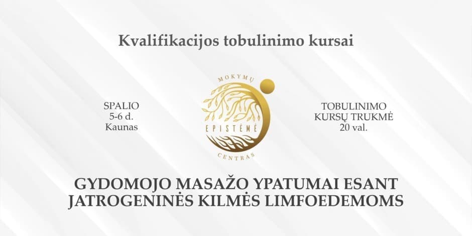 Gydomojo masažo ypatumai esant jatrogeninės kilmės limfoedemoms