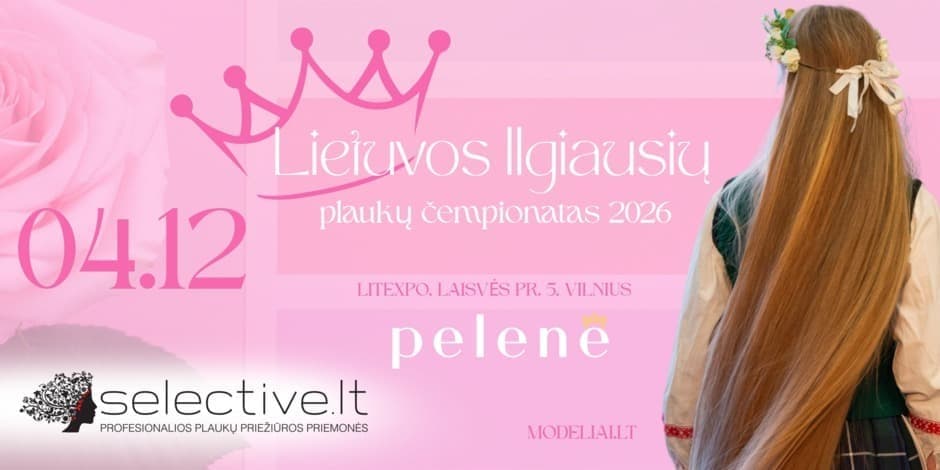 Lietuvos ilgiausių plaukų čempionatas -  PELENĖ 2026