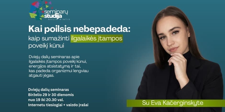 Kai poilsis nebepadeda: kaip sumažinti ilgalaikės įtampos poveikį kūnui