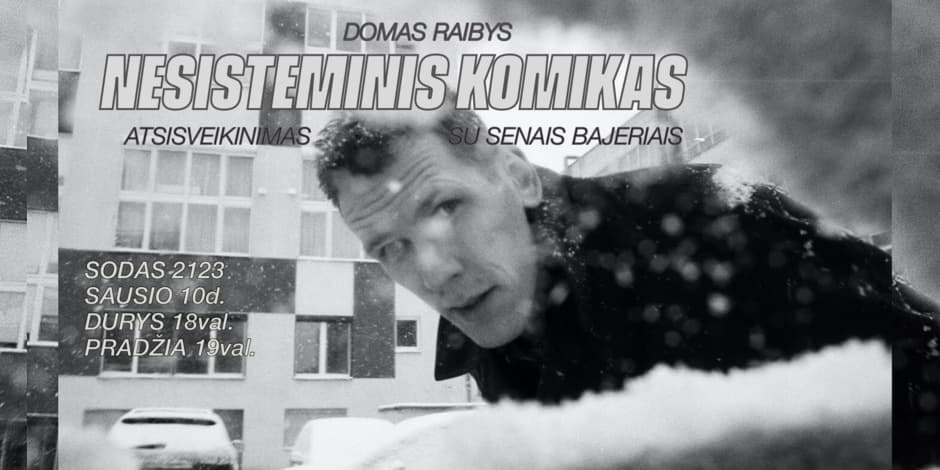 DOMAS RAIBYS : Nesisteminis komikas | biški stand-up | Vilnius