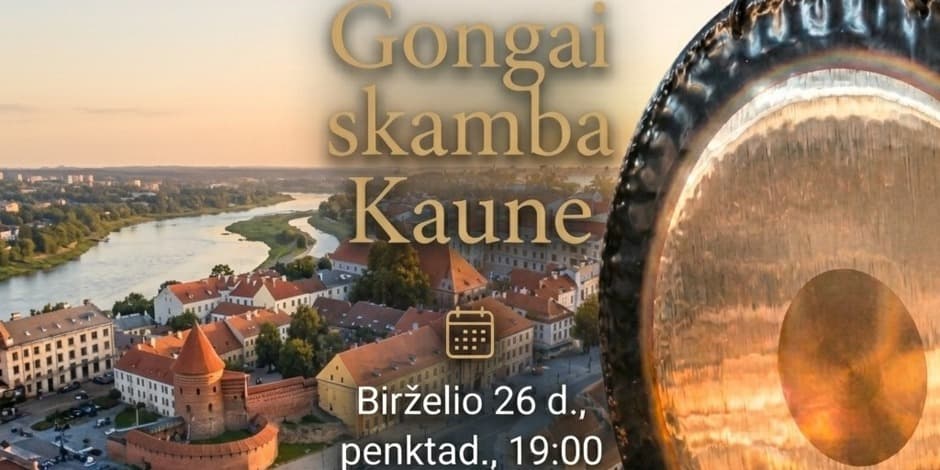 Maudynės Gonge - galingų garsų improvizacija Kaune. Veda Vyrenijus