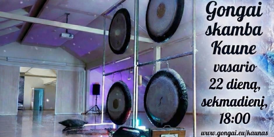 Maudynės Gonge - galingų garsų improvizacija Kaune. Veda Vyrenijus