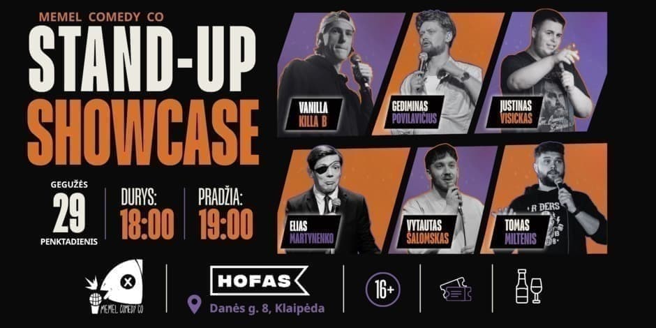 Memel Comedy Co - STAND UP  Showcase / HOFAS - Klaipėda / 05.29