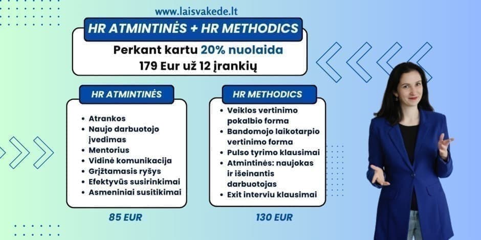 HR ĮRANKIAI: ATMINTINĖS IR METHODICS