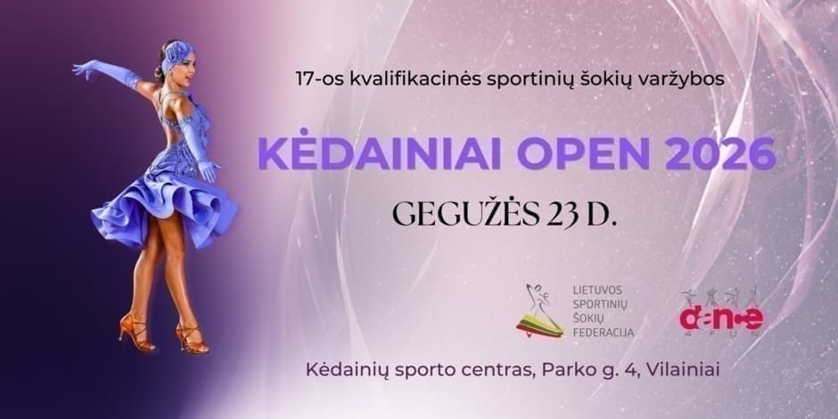 DALYVIO BILIETAS - XVII-os sportinių šokių varžybos "Kėdainiai Open 2026"