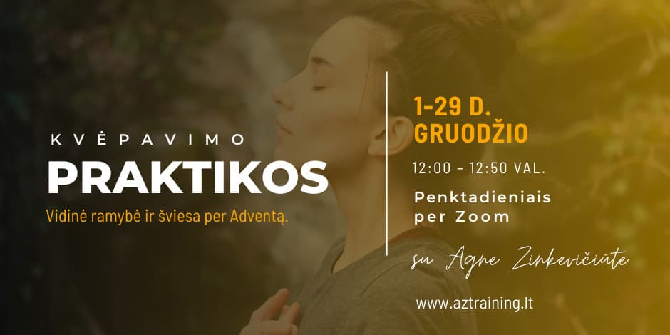 Kvėpavimo praktikos "Vidinė ramybė ir šviesa Advento laikotarpiu"