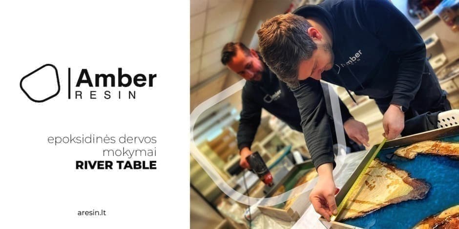 Gegužės 18 d. Medis ir epoksidinė derva "River Table" Vilnius