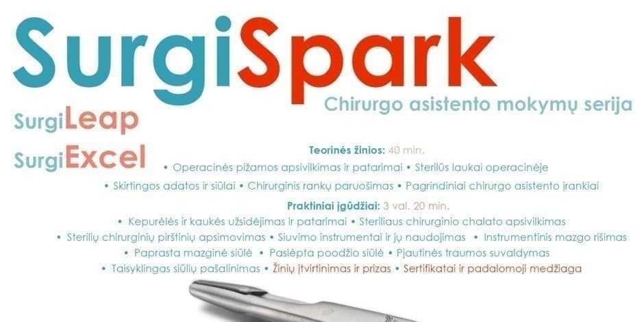 SurgiSPARK - chirurgo asistento mokymų serija, pirma dalis (pagrindai)