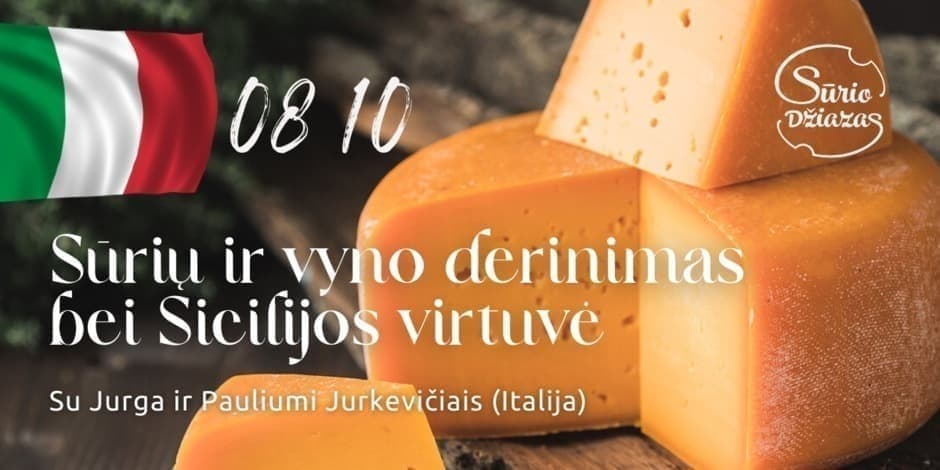 Sūrių ir vyno derinimas bei Sicilijos virtuvė