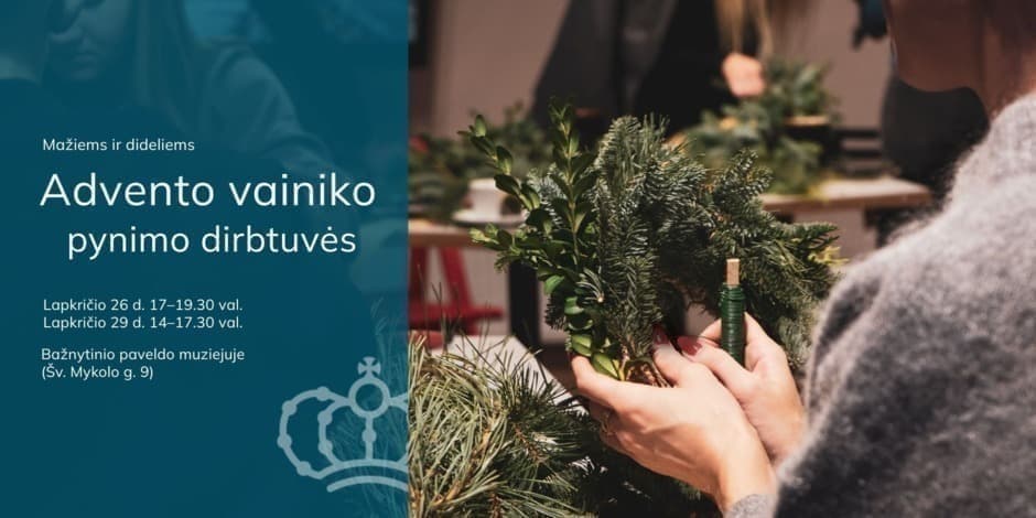 Advento vainiko pynimo dirbtuvės