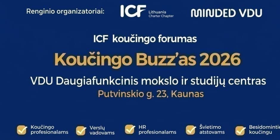 Koučingo Forumas 2026 - didžiausias koučingo renginys Lietuvoje