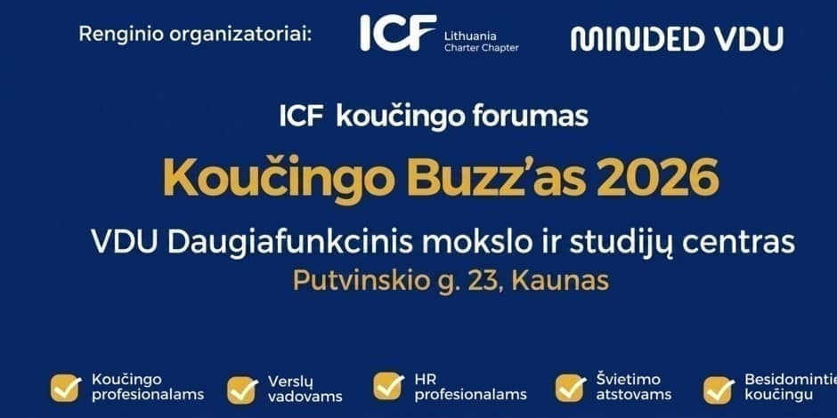 Koučingo Buzz'as 2026 - didžiausias koučingo renginys Lietuvoje