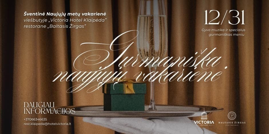 Gurmaniška Naujųjų vakarienė restorane "Baltasis žirgas"