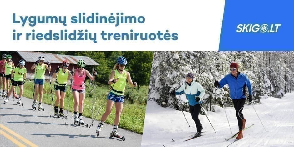 Group cross-country skiing trainings in Kaunas, Lithuania