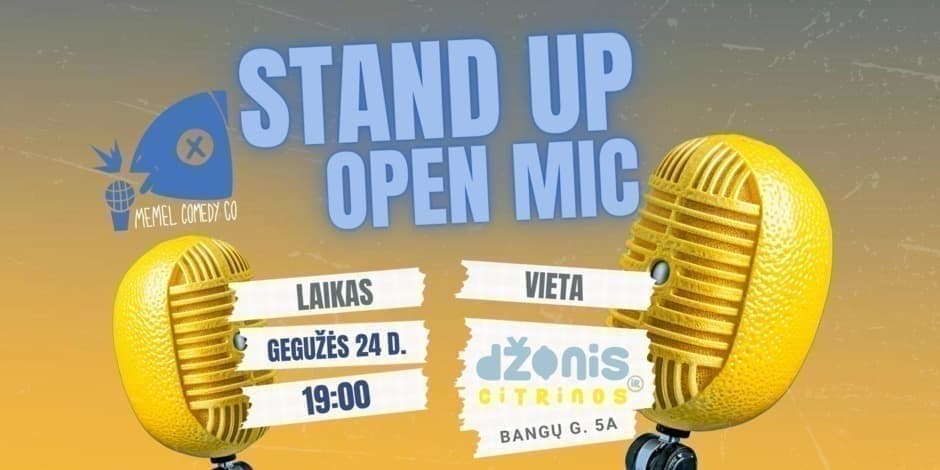 Memel Comedy Co - Stand Up - Open Mic - Džonis ir citrinos