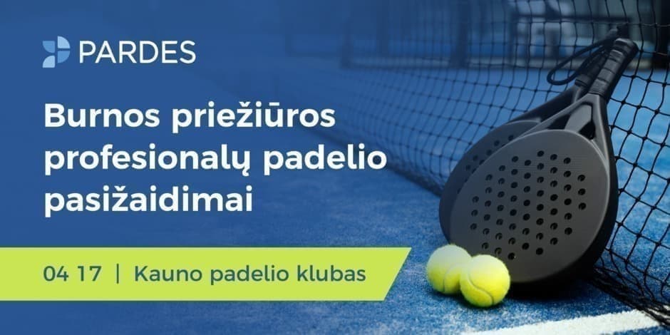 PARDES Burnos priežiūros profesionalų padelio pasižaidimai