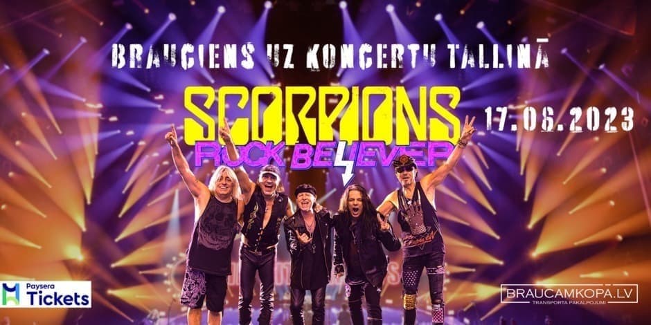 Braucam Kopā uz The Scorpions Koncertu Tallinā 17.06.2023