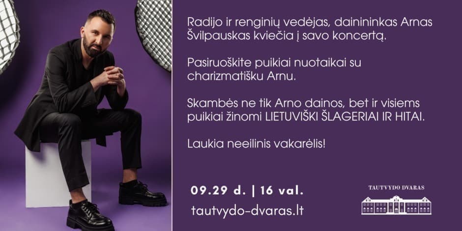 Arno Švilpausko koncertas Tautvydo dvare