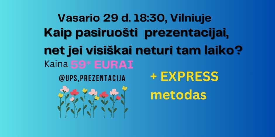 Kaip pasiruošti prezentacijai, net jei visiškai neturi tam laiko?