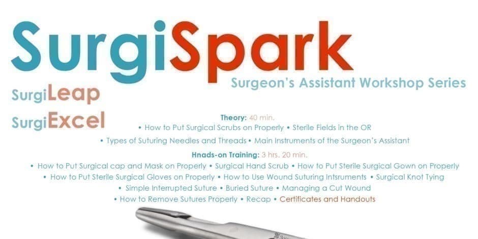SurgiSPARK - Surgeon's Assistant Workshop Series, Part One