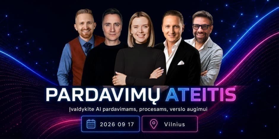 Pardavimų Ateitis: Įvaldykite AI pardavimams, procesams, verslo augimui