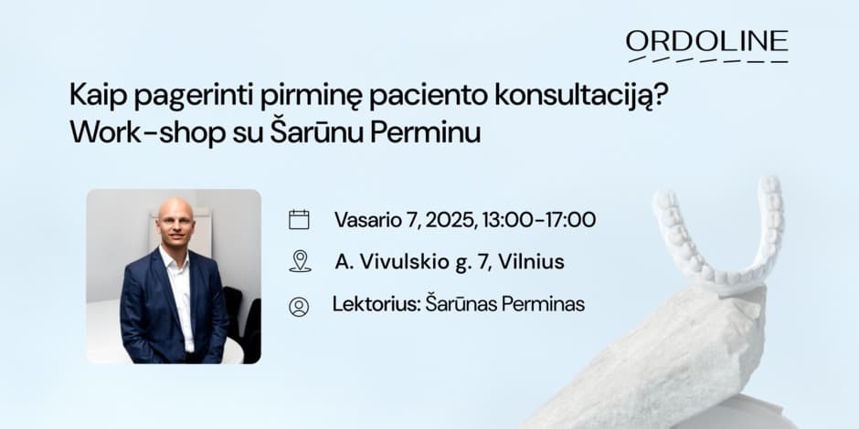 Kaip pagerinti pirminę paciento konsultaciją? Work-shop su Šarūnu Perminu