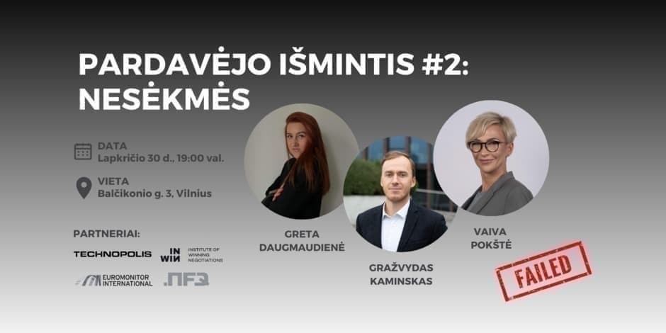 Pardavėjo išmintis #2: nesėkmės