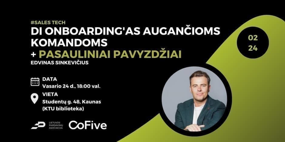 DI onboarding'as augančioms komandoms + pasauliniai pavyzdžiai