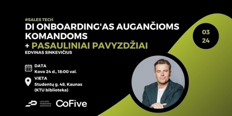 DI onboarding'as augančioms komandoms + pasauliniai pavyzdžiai