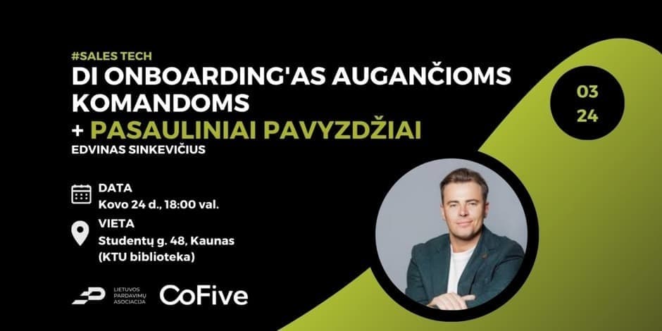 DI onboarding'as augančioms komandoms + pasauliniai pavyzdžiai