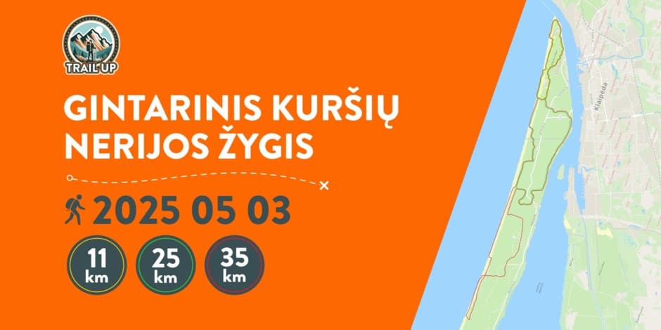 Gintarinis Kuršių nerijos ŽYGIS su "Trail Up" 2025