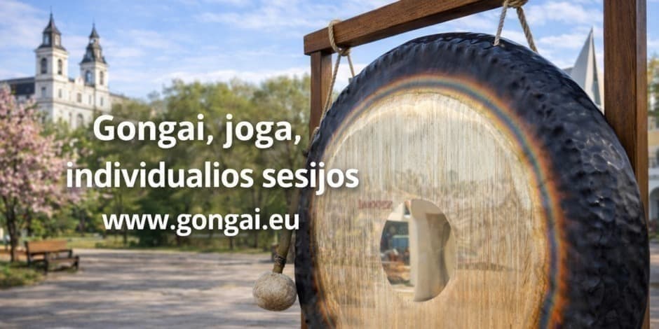 Maudynės Gonge - galingų garsų improvizacija. Veda Vyrenijus.