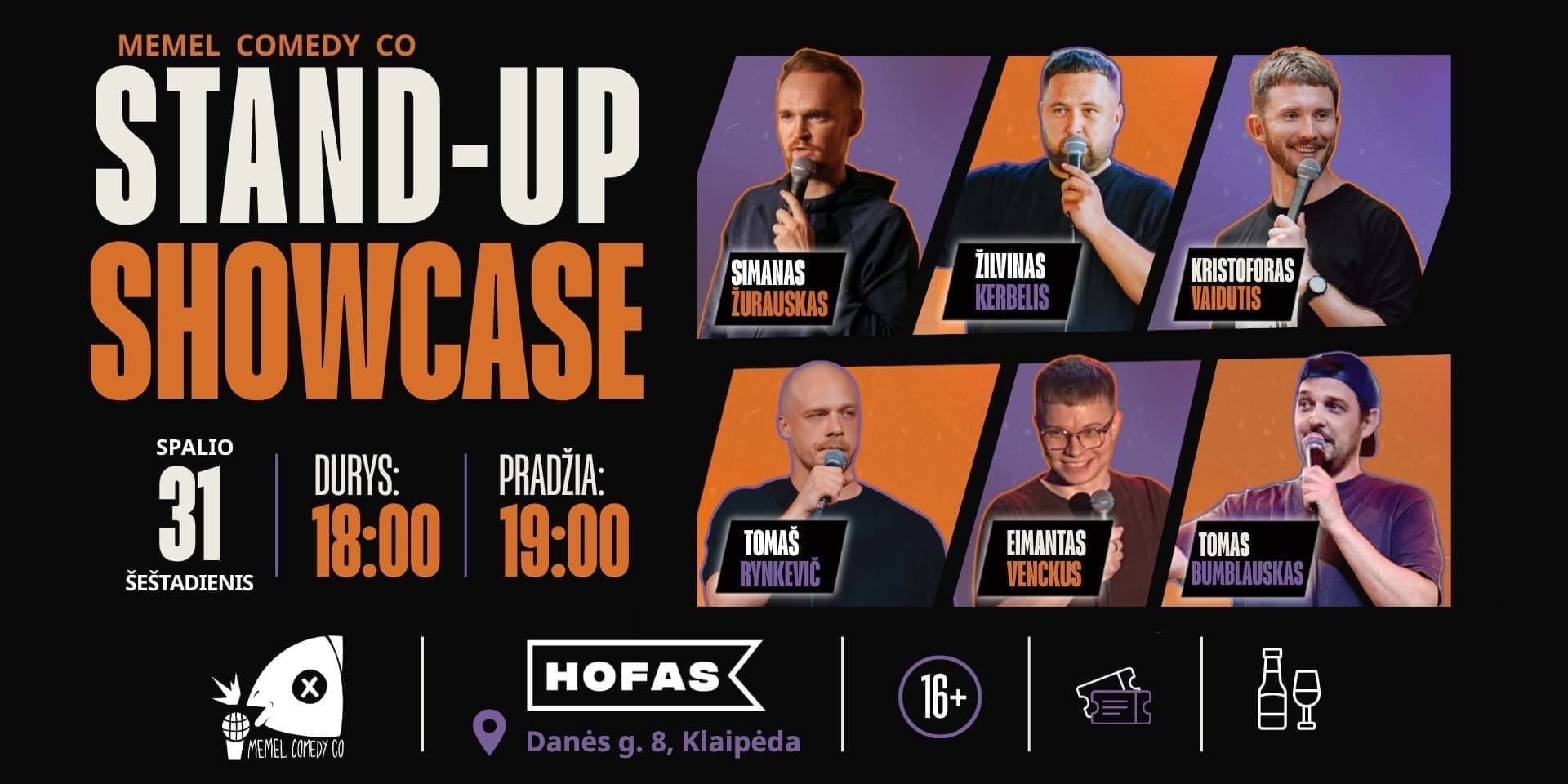 Memel Comedy Co - STAND UP Showcase / HOFAS - Klaipėda / 10.31