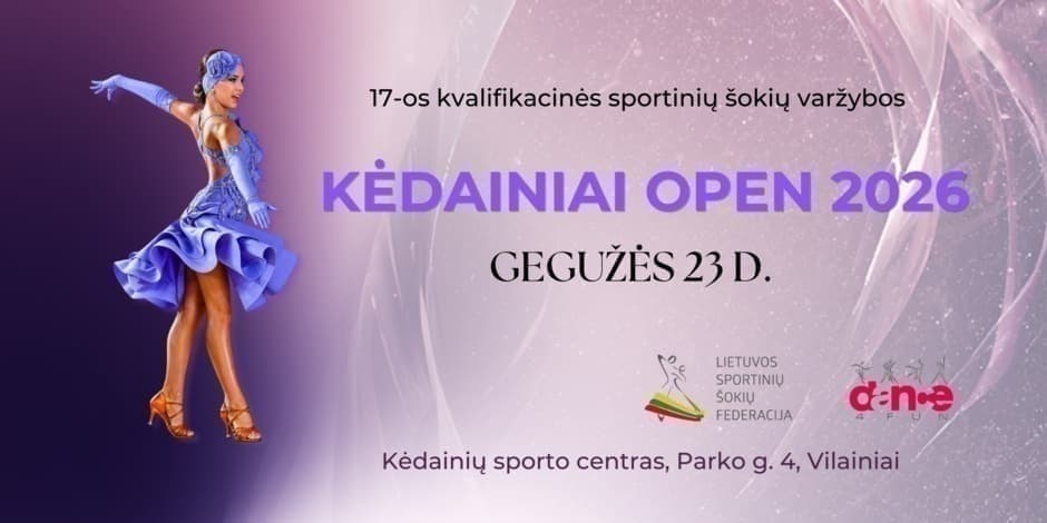 ŽIŪROVO BILIETAS  - XVII-os sportinių šokių varžybos "Kėdainiai Open 2026"