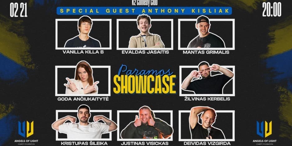 K2 Comedy Paramos Showcase | Paramos Ukrainai renginys