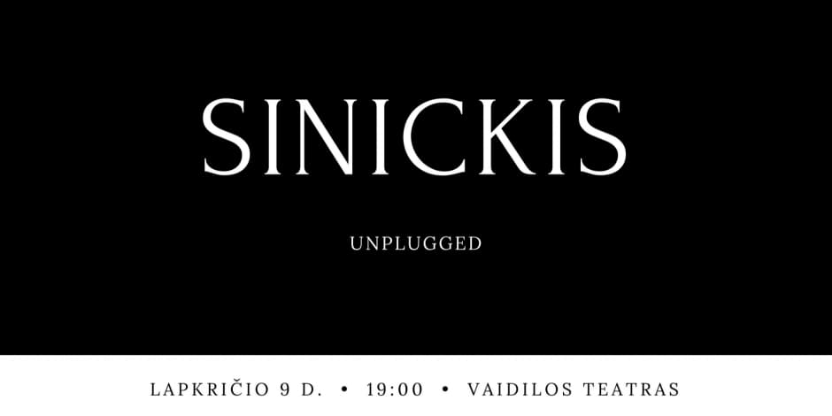 SINICKIS unplugged | [SOLD OUT]