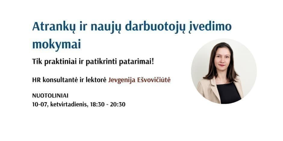 Atrankų ir naujų darbuotojų įvedimo mokymai