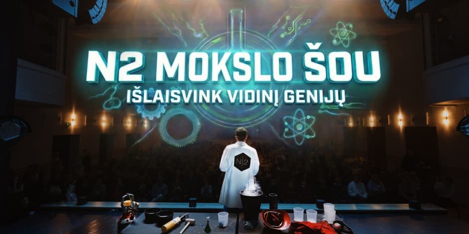 N2 mokslo šou Vilniaus universitete Motinos dienos proga