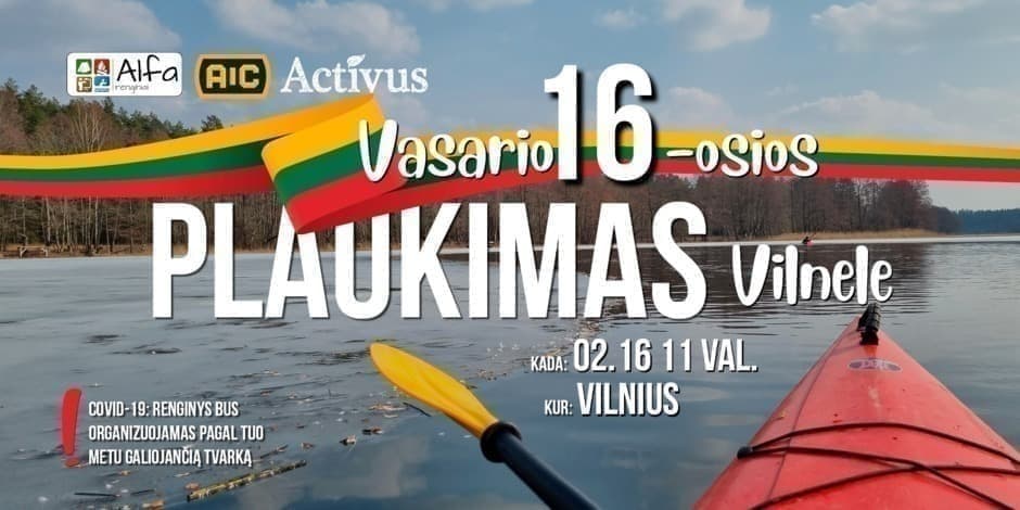 Vasario 16 d. │ Plaukimas Vilnele