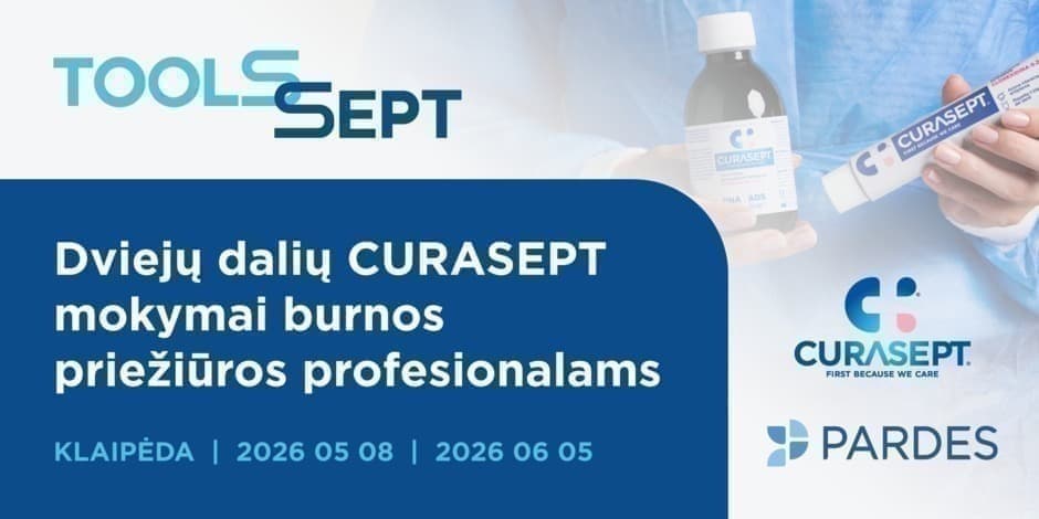 TOOLSEPT dviejų dalių Curasept mokymai burnos priežiūros profesionalams
